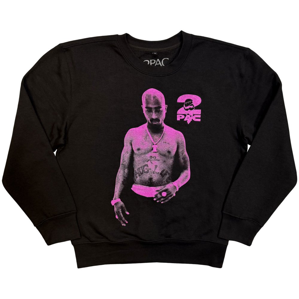 Tupac - Thuglife Purple Sweater/trui - Zwart